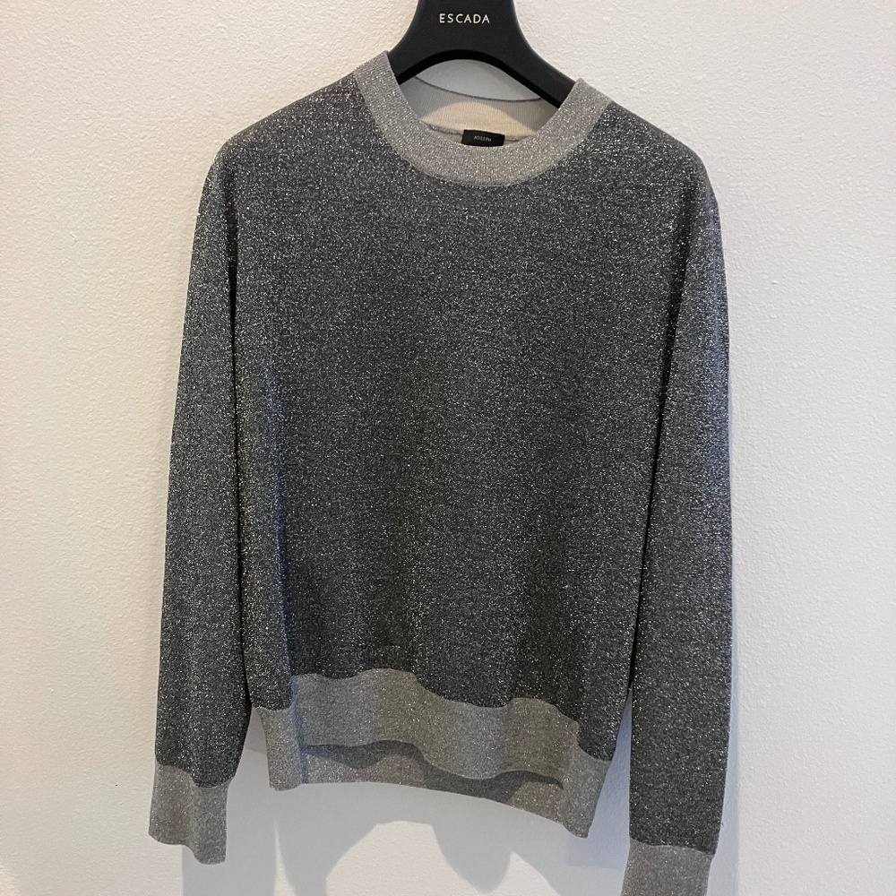 JOSEPH merino wool blend shimmery sweater - Picture 2 of 4
